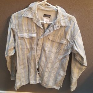 L long sleeve Patagonia snap button dress shirt
